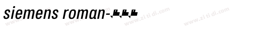 siemens roman字体转换 siemens roman字体转换